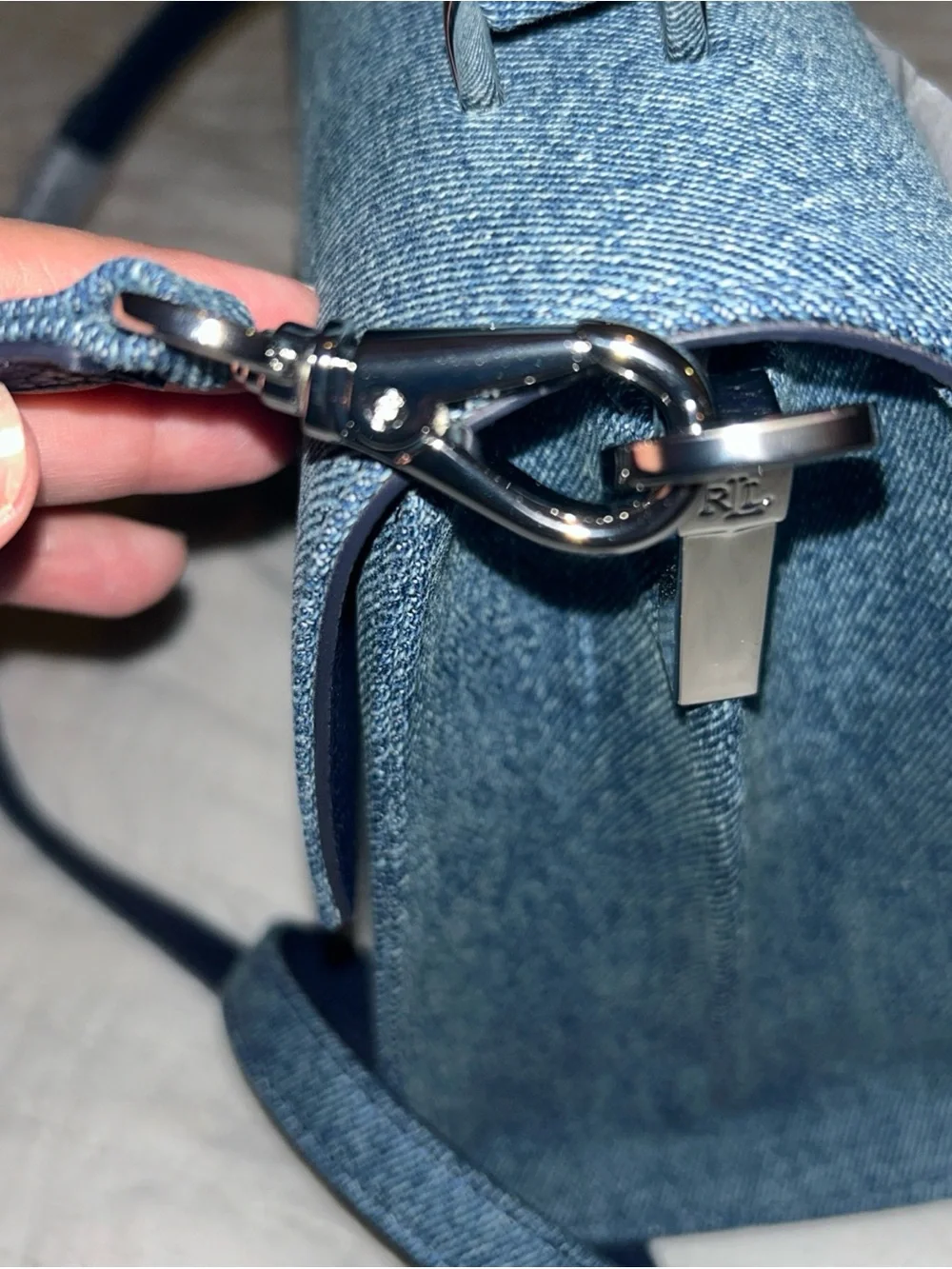Polo by Ralph Lauren Denim-Style Top Handle Satchel - Blue